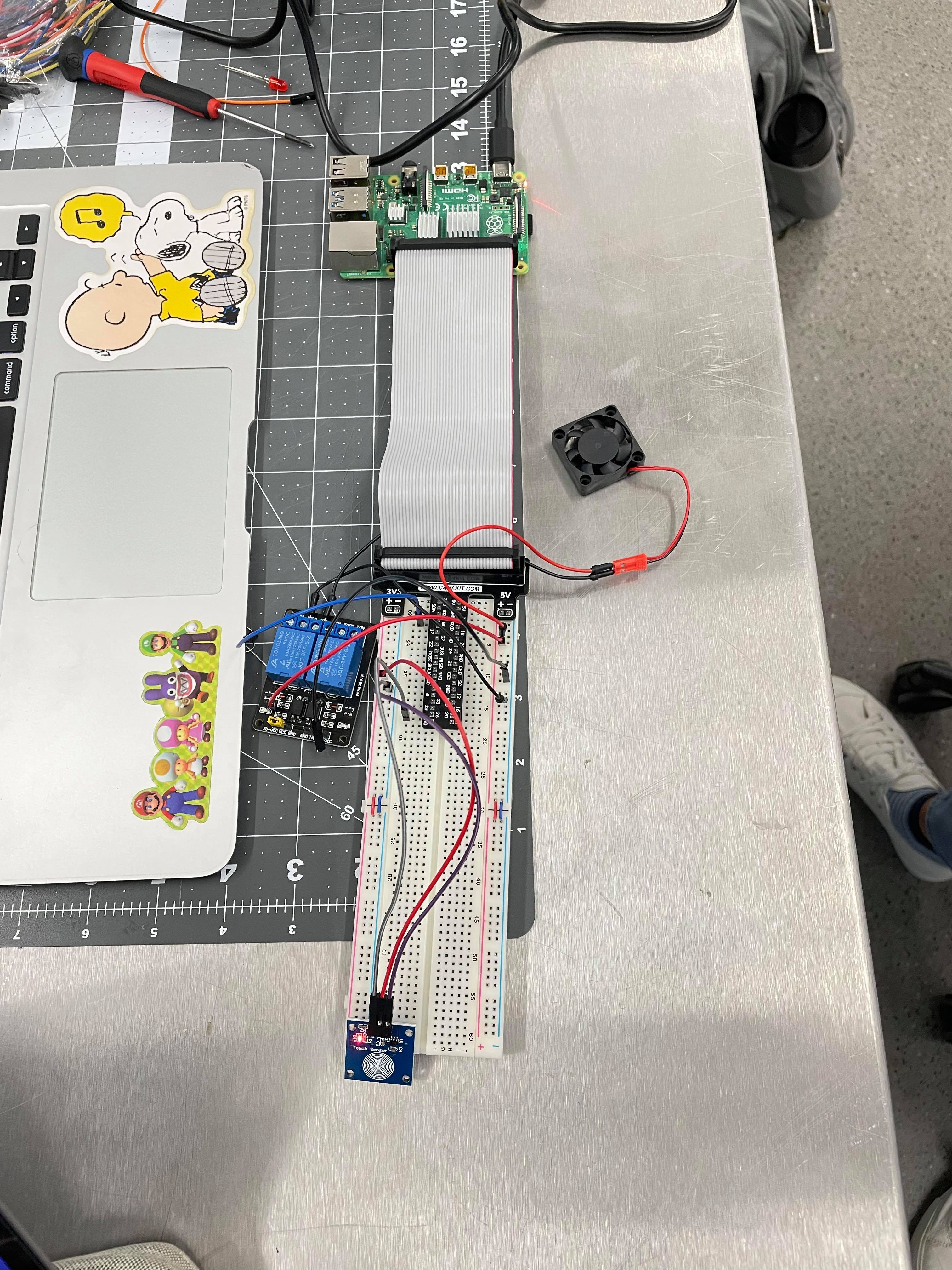 fan control with touch sensor & relay